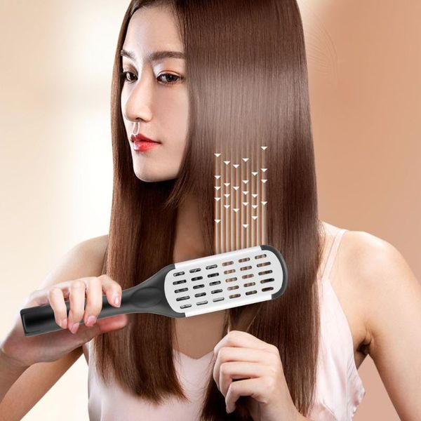 

hair brushes 1pc ceramic high temperature resistant comb straightener brush, Silver