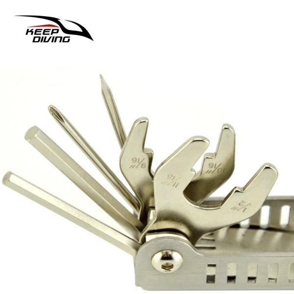 

swim wear keep diving 13 in 1 304 stainless steel tool set save a dive kit wrench screwdriver multi for repairing & adjusting