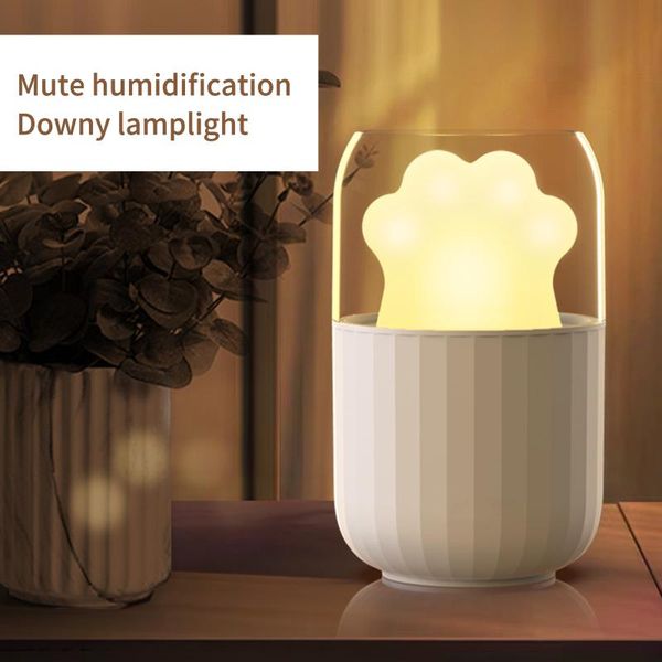 

fragrance lamps 300ml cute cat's claw shape deskhumidifier warm light usb smart led home bedroom office