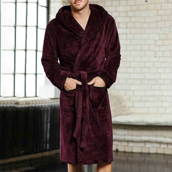 

men's casual shirts 2021 style autumn and winter solid color nightgown st0515, White;black
