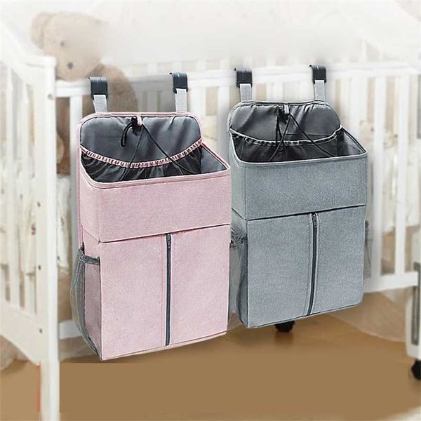 Baby Bett Organizer Hängen Taschen Für geboren Krippe Windel Lagerung Taschen Baby Pflege Organizer Infant Bettwäsche Pflege Taschen 211025