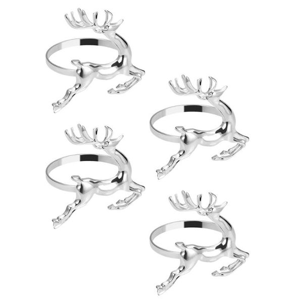 

napkin rings 4pcs decorative deer modeling delicate metal buckles