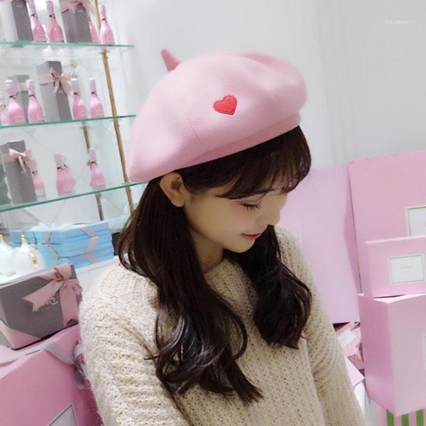 

wool beret hats women winter french hat girls color fashion autumn for flat cap felt berets, Blue;gray