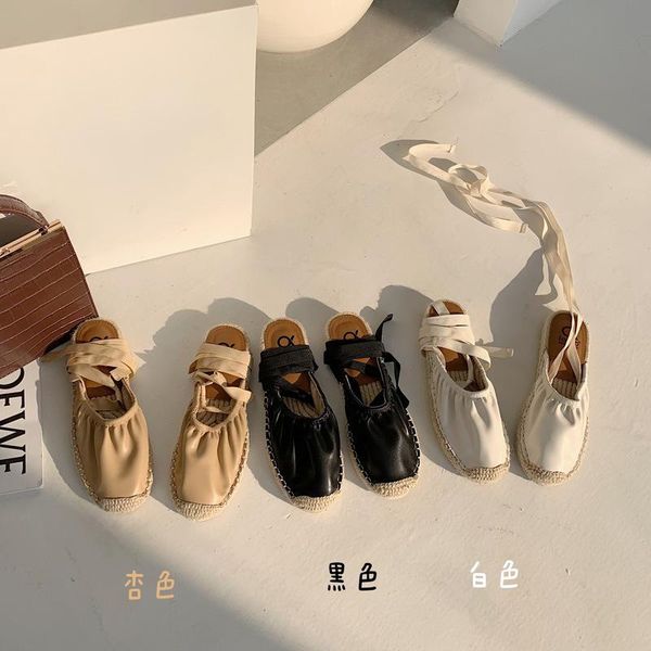 

boots south korean versatile comfortable pleated back strap round low heel spring and summer shoe single, Black