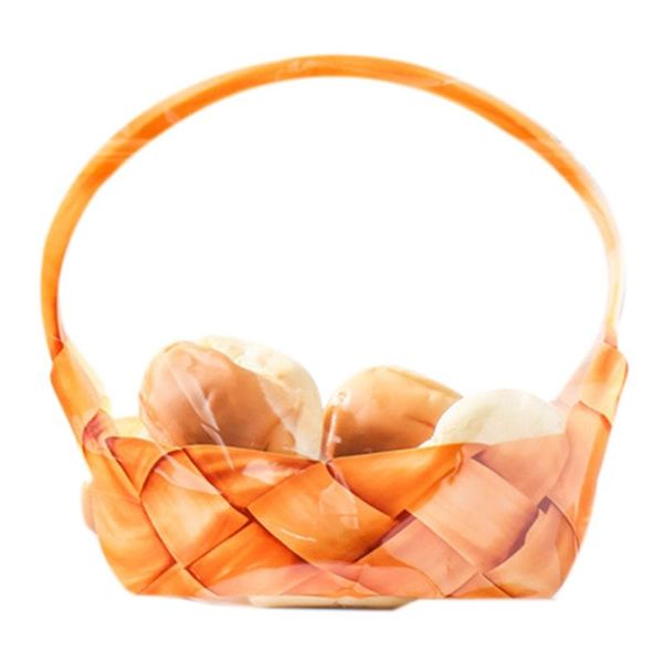 

hanging baskets 50pcs plastic fruit toast bread bags with window handle party wedding supplies take out