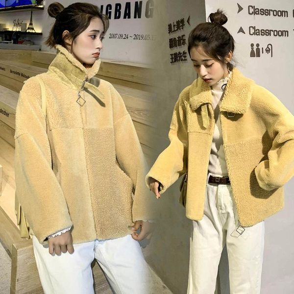 

women's wool & blends cmaz simple fashion trend autumn 2021elegant woolen coat loose long sleeve temperament, Black