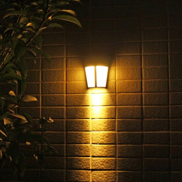 

solar lamps waterproof led home courtyard garden decor outdoor pathway gate wall mounted patio fence light