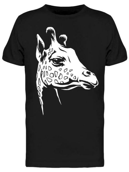 

white giraffe silhouette tee men's -image by shutterstock, White;black