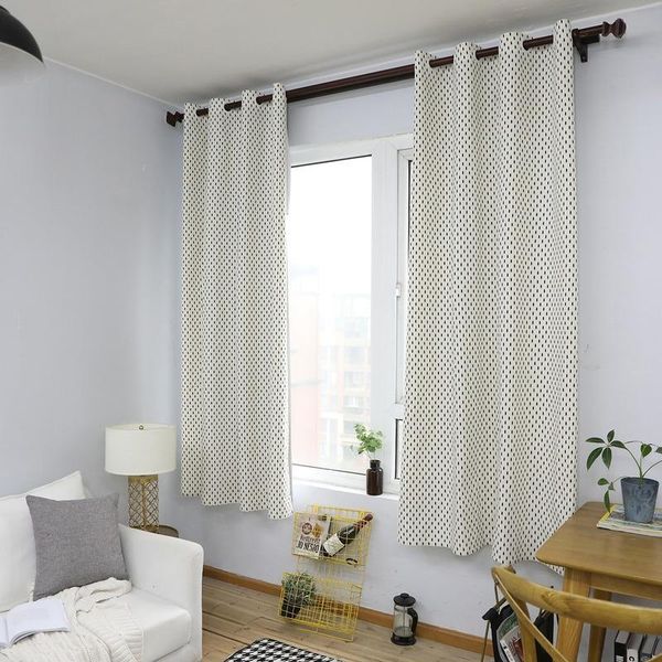 

finished curtain american british style black fir cotton linen bedroom living room bay window short shading & drapes