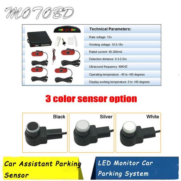 

car rear view cameras& parking sensors assistant sensor with original flat 4 16.5mm led monitor system backup reversing radar lr10