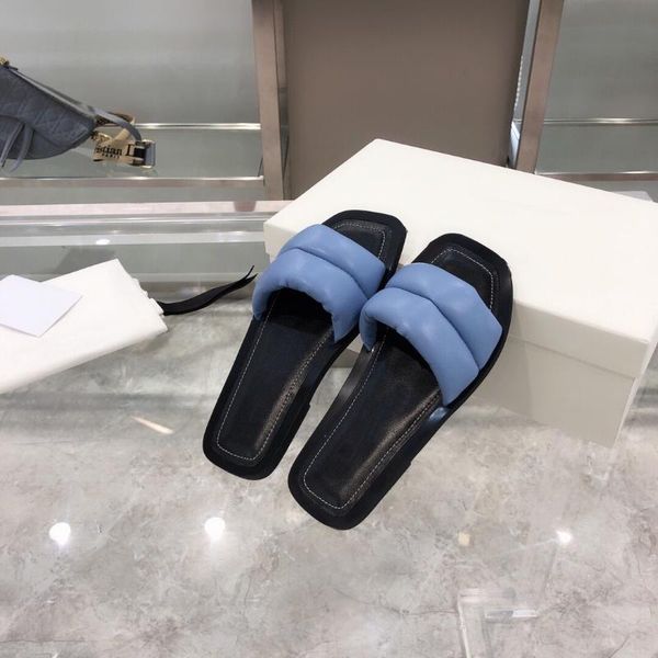 

est summer shoes woman concise genuine leather shallow slippers outdoor open-toes flats zapatos de mujer, Black