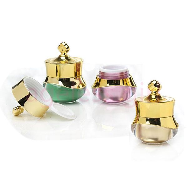 

storage bottles & jars 10/30/50 pcs 5ml acrylic crown cap cream jar face cream/lotion/cosmeitic emulsion high-grade