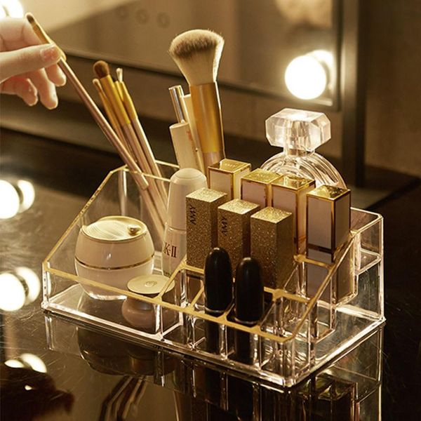 

makeup organizer cosmetics storage lipstick drawer organizing box deskskin case dormitory household dresser shelf boxes & bins