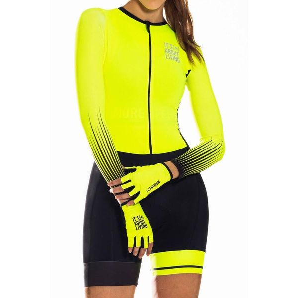 

racing sets breathable women's cycling jumpsuit long sleeve clothing short professional team triathlon bicycle uniform, Black;blue