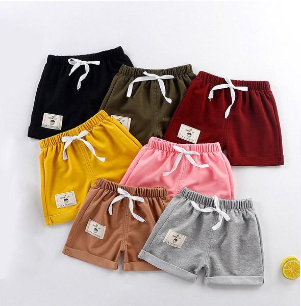 

shorts summer 1-5 yrs children sport cotton for boys girls candy color toddler panties kids beach short sports pants baby, Black