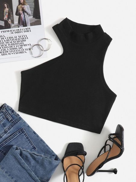 

round neck asymmetrical r6gv#, White