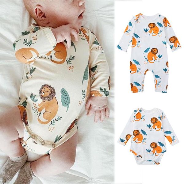 

rompers baby romper long sleeve cotton printing pattern born girl clothing, Blue
