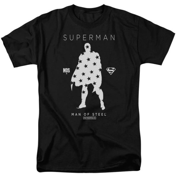 

superman star silhouette t-shirt dc comics sizes s-3x new, White;black