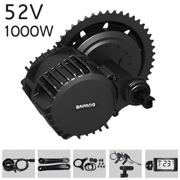 Bafang BBSHD 52V 1000W bicicleta modificada elétrica mid-drive kits conjunto kits de conversão de bicicleta elétrica motor 8fun motor