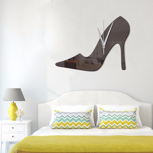 

wall clocks home supply diy removable mirror sticker clock fashion modern design