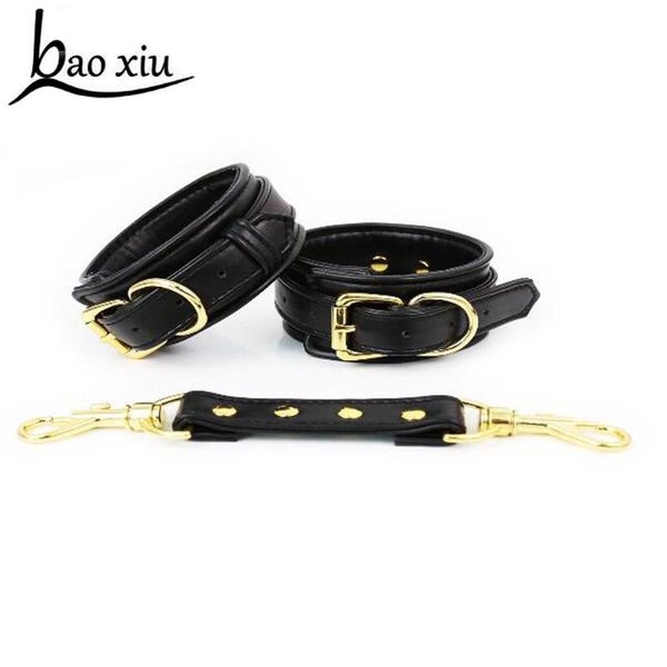 

tennis fashion women leather harness bracelet gold metal buckle gothic waist to leg suspenders garter bangle for, Golden;silver