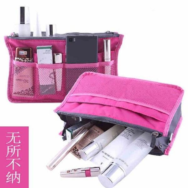 

storage boxes & bins 1pc/bag size 28*16.5* 8.5cm korean style portable double zipper cosmetic multifunctional toiletries bag