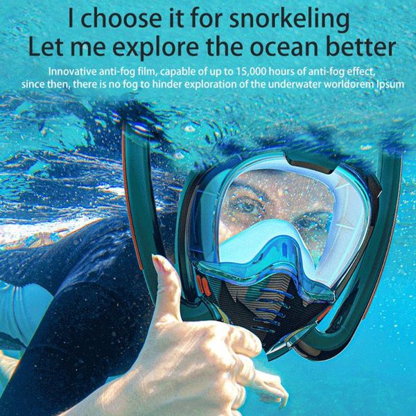 

diving masks universal underwater scuba anti fog full face mask snorkeling respiratory cover safe waterproof swimming equipment