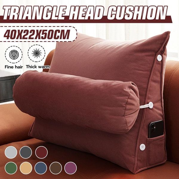 

cushion/decorative pillow 6 colors home dormitory bedroom sofa bed cushion removable washable velvet fabric pp cotton waist pad back mat hea