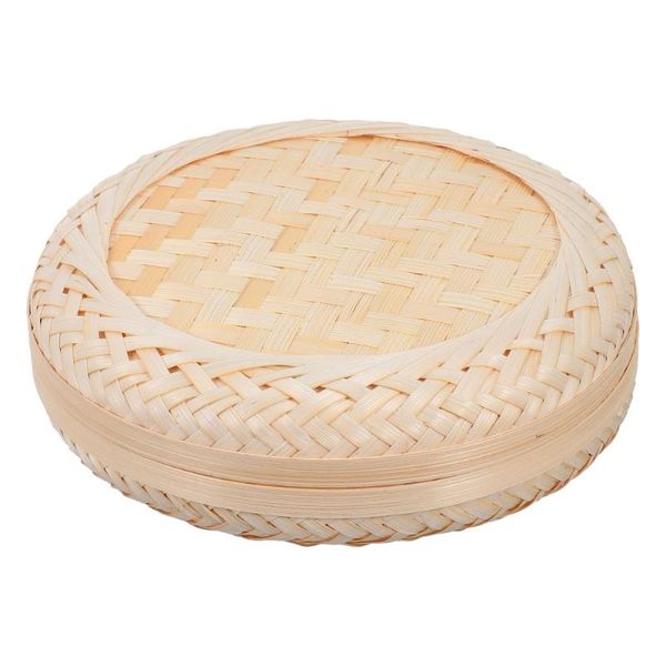

gift wrap 1 pc storage holder bamboo woven container with lid
