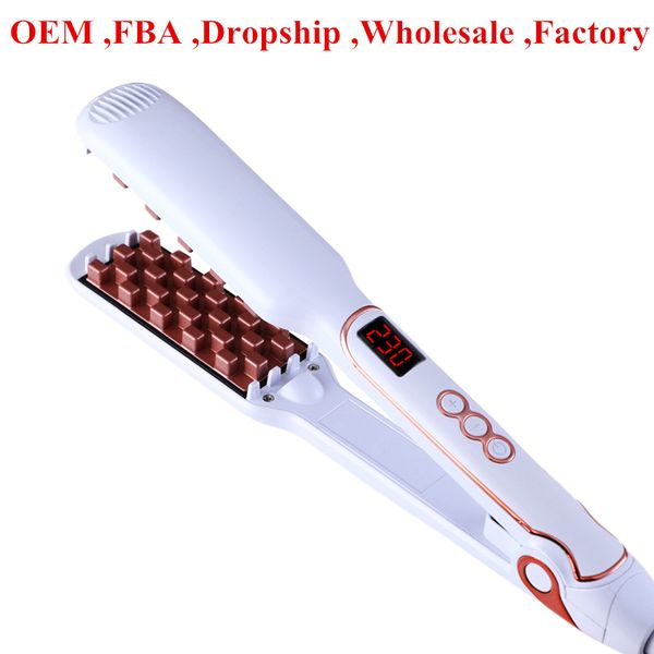 

classic 1 1/2 inch volumizing hair iron hair straightener brush comb 2 in 1 hair straightener comb crimper waves corn brushes