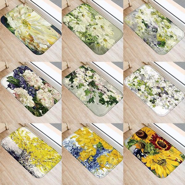

carpets flower pattern kitchen mats anti-slip tapete gift modern living room balcony bathroom carpet doormats in the hallway 48206