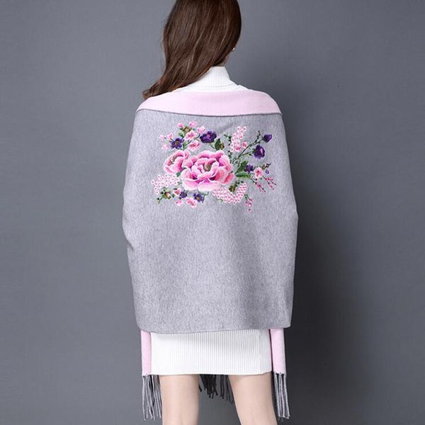 

women's sweaters printed tassel knitting poncho fashion long batwing sleeve swing sweater wrap cardigan female v neck jx7a, White;black