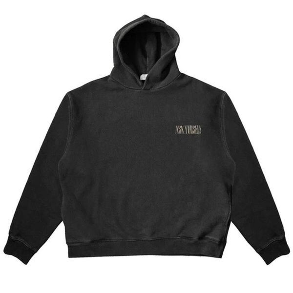 

men's hoodies & sweatshirts 3d foam printing askyurself hoodie men women nice washed pullovers, Black