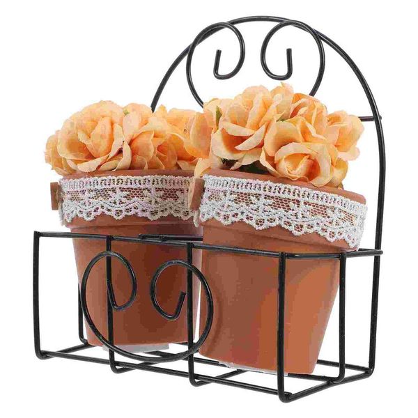 

decorative flowers & wreaths 1pc fake flower bonsai simulation rose pot artificial wall hanging