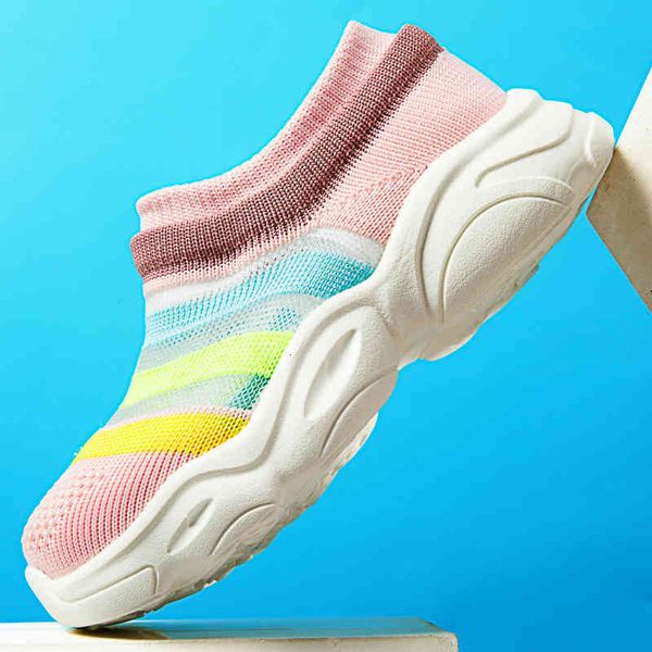 

baby shoes children's light rainbow summer breathable walking size 21, Black