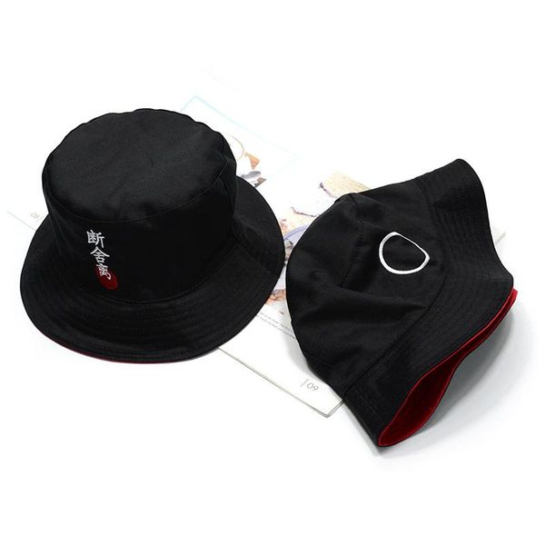 

cloches 2021 summer and autumn chinese embroidery visor korean version of men women double-sided casual wild fisherman hat