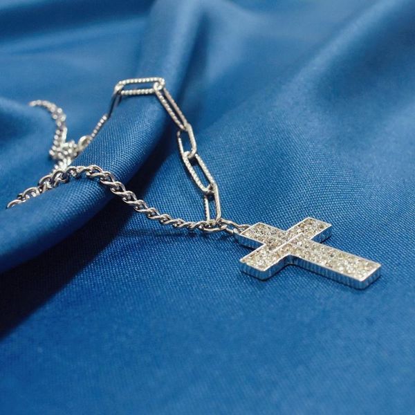 

charm bracelets cz crystal cross for women jewelry silver color link chain stainless steel bracelet wedding love pulseira, Golden;silver