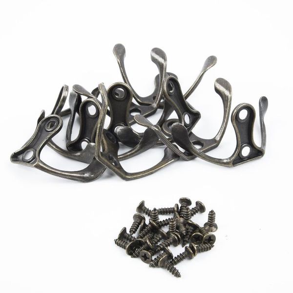 

hooks & rails 10x wall door zinc alloy antique hook hanger for key clothes coat hat bag towel suitable installation in bathrooms kitchens