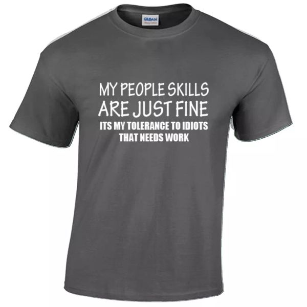 

my people skills are just fine t-shirt offensive rude funny man, White;black