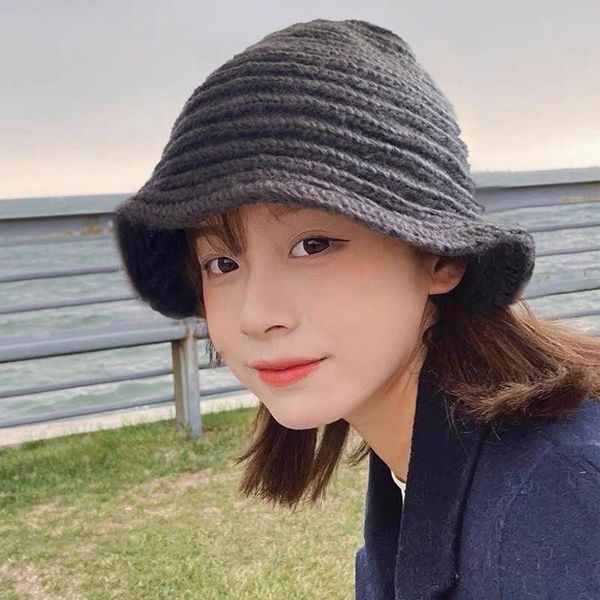 

beanies female knitting bucket hats harajuku hat fishing outdoor panama hip hop cap men's summer for fisherman