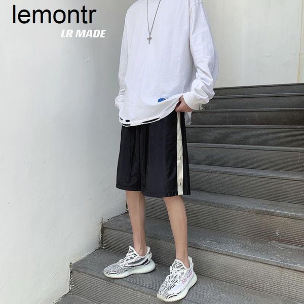 

men's pants shorts summer relaxed fashion brand leisure sports 5-point, Black