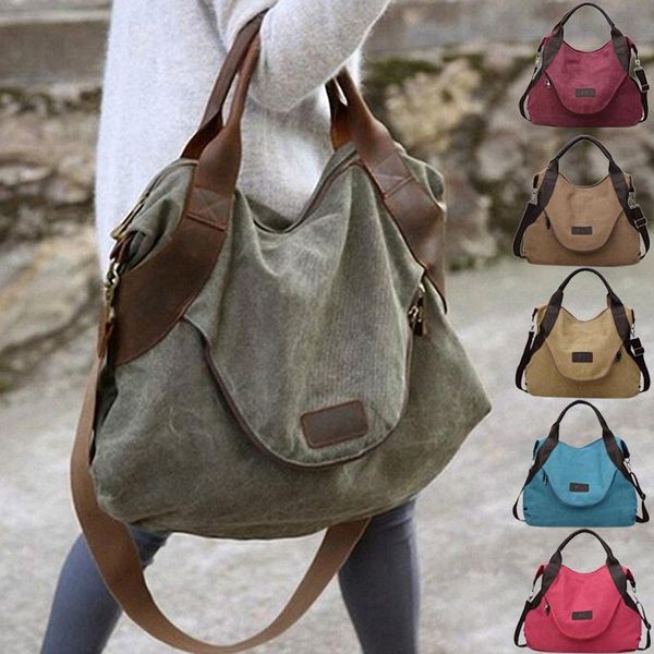 

evening bags 2021 women bag large big capacity casual tote handbag female shoulder canvas crossbody lady's hand shopping