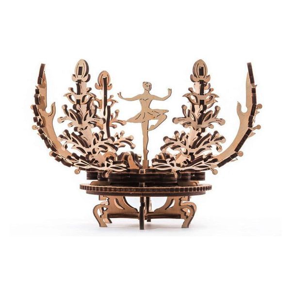 

craft tools diy scrap wooden assembles toy mechanical transmission model rotating dancing girl flower puzzle toys creative birthday gift