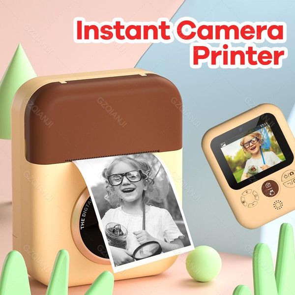 

children instant camera po printing for kids 1080p hd digital print with thermal paper child toy birthday gifts printers