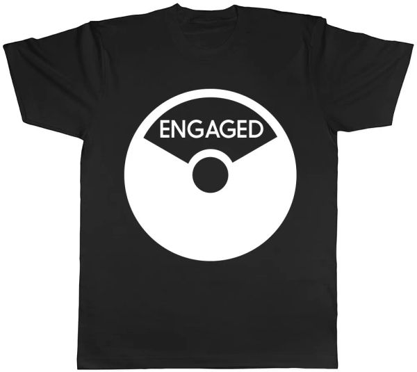 

engaged mens womens ladies funny t-shirt, White;black