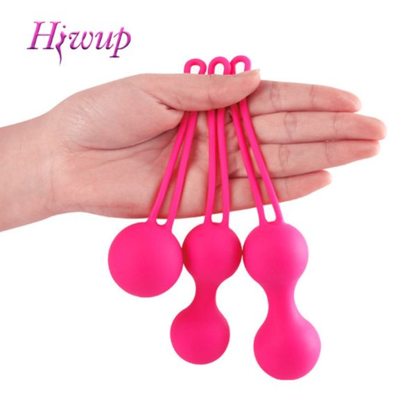 Sex Toys adultos Silicone Kegel Ball Chinesa Simulador Vaginal Ben Wa Wa Contração Metal Massager Brinquedo sexual adulto. 1012