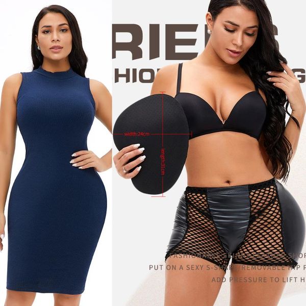 

women's shapers women mesh seamless bulifter padded shapewear big hips enhancer control panties body shaper underwear pads panty, Black;white