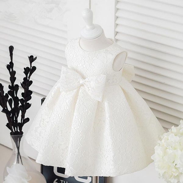 

girl's dresses retail baby girl children bow party princess wedding dress birthday big white color, Red;yellow