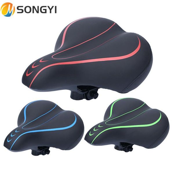 

bike saddles songyi wider bicycle silicone cushion soft pad seat saddle cover durable parts accessorie s12