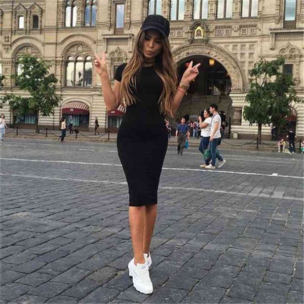 

womens dress vestido summer short or long sleeve slim bodycon dress tunic round neck casual pencil s-xl zhanghu666, Black;gray